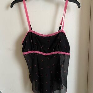 Black and Pink Women's Top